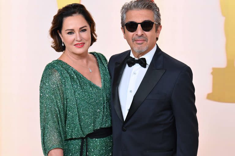 Ricardo Darín y Florencia Bas en la 95° entrega de premios en Hollywood, California (Photo by ANGELA WEISS / AFP)