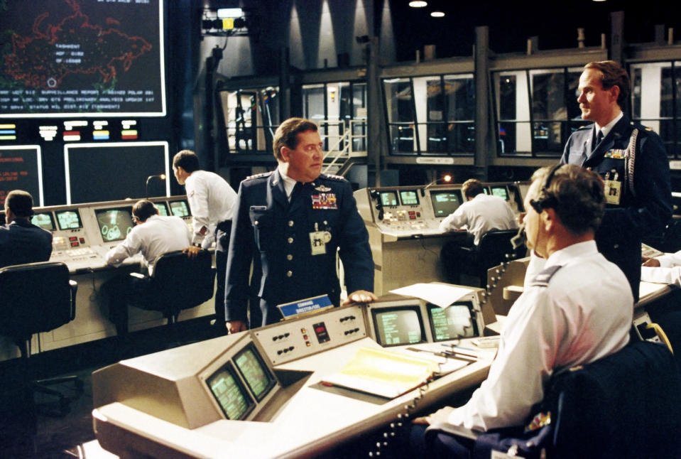 WARGAMES, Barry Corbin, Michael Ensign, 1983, (c) MGM/courtesy Everett Collection