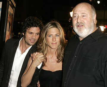 Mark Ruffalo , Jennifer Aniston and Rob Reiner at the LA premiere of Warner Bros.' Rumor Has It...