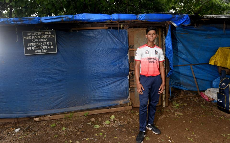 Jaiswal at the groundsman's tent