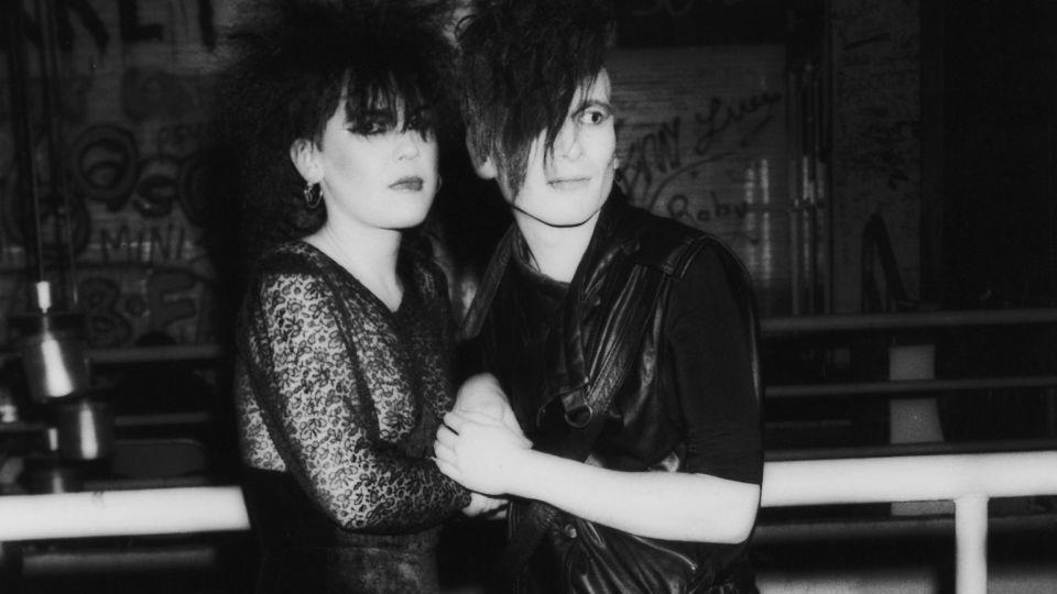 Two goths pose at the Batcave club in Soho, London, in 1984. - Dave Hogan/Hulton Archive/Getty Images