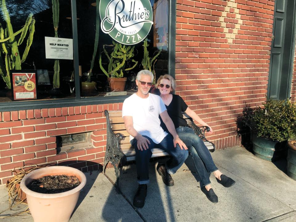 Eric Kaplan and Ruth Perretti, owners of Ruthie's Bar-B-Q & Pizza in Montclair