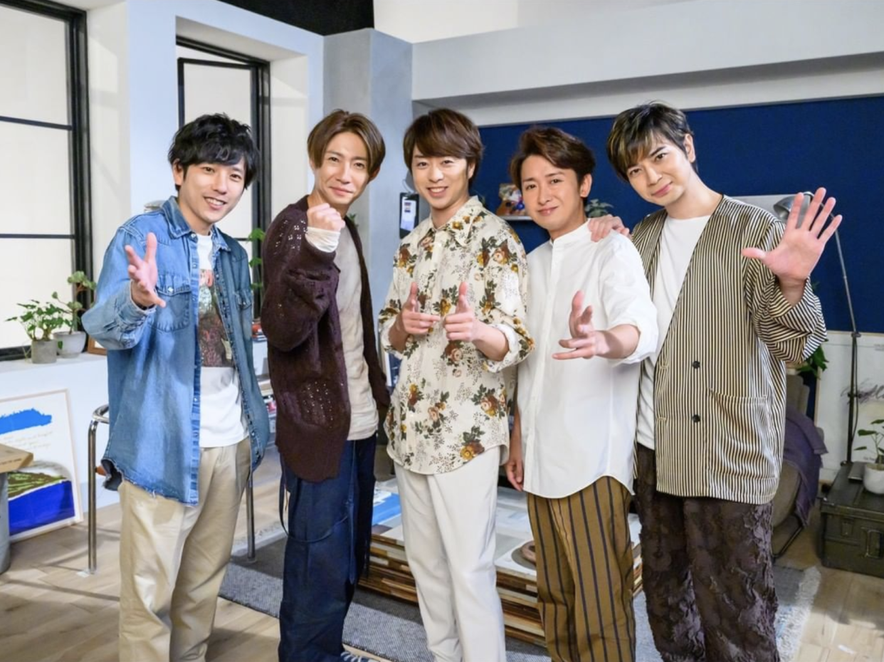 Members of Japanese pop music band, Arashi (left to right): Kazunari Ninomiya, Masaki Aiba, Sho Sakurai, Satoshi Ohno, and Jun Matsumoto. (Photo: Arashi/Instagram)