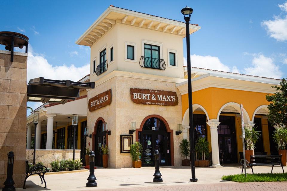 Burt and Max’s is at the Delray Marketplace in suburban Delray Beach.