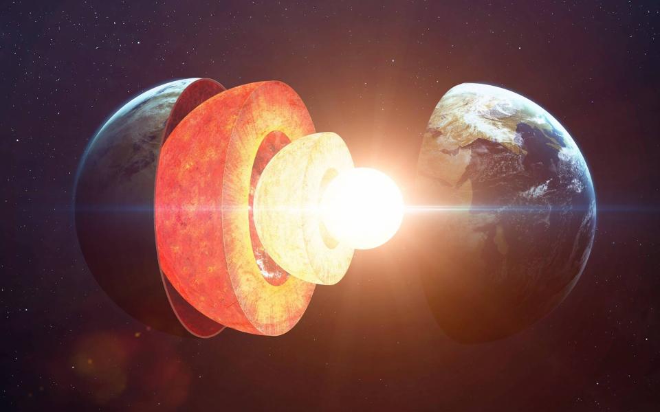 earth core crust mantle layers shutterstock