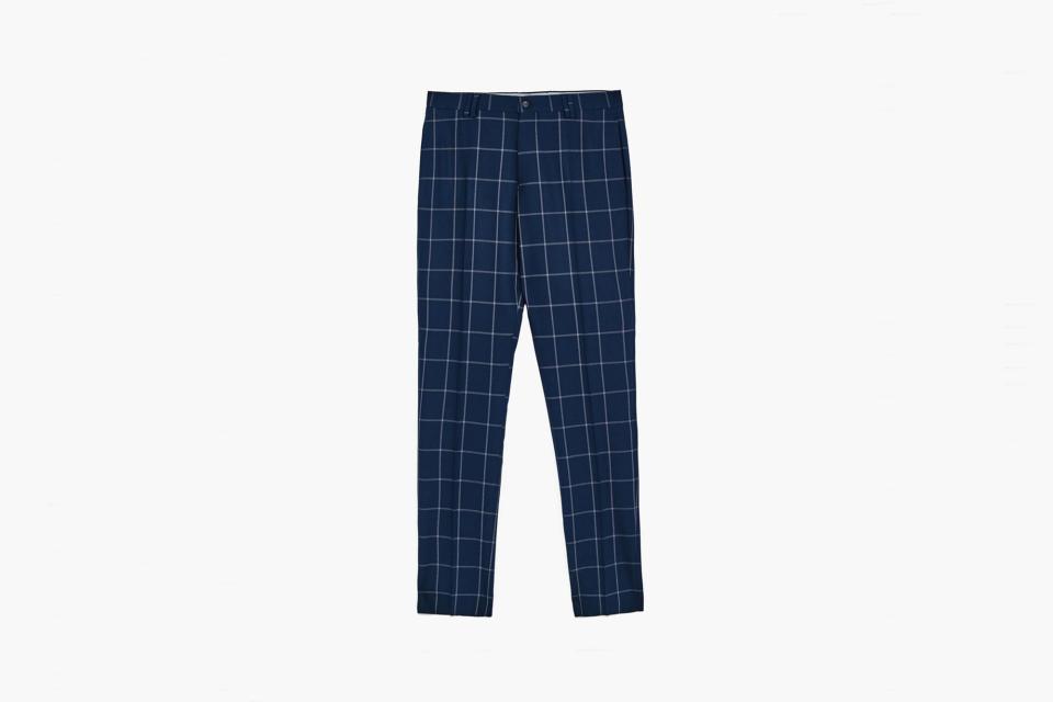 Zara windowpane check suit pants