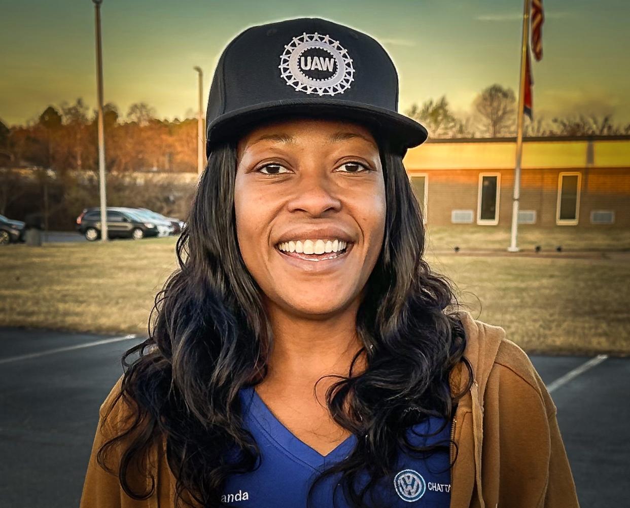 Yolanda Peoples works at the VW plant in Chattanooga and supports the union drive by the UAW.