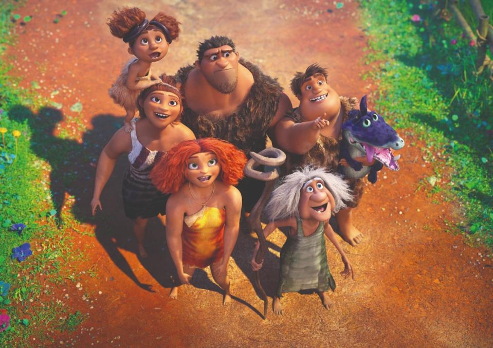 The Crood family in The Croods: A New Age.  (Movie still: United International Pictures)