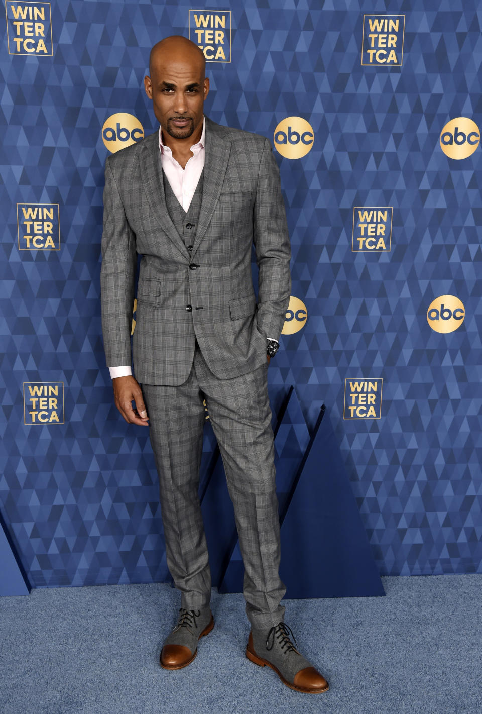 FILE - Boris Kodjoe, a cast member in the ABC television series "Station 19," poses at the ABC Television Critics Association Winter Press Tour, Wednesday, Jan. 8, 2020, in Pasadena, Calif. Kodjoe turns 49 on March 8. (AP Photo/Chris Pizzello, File)