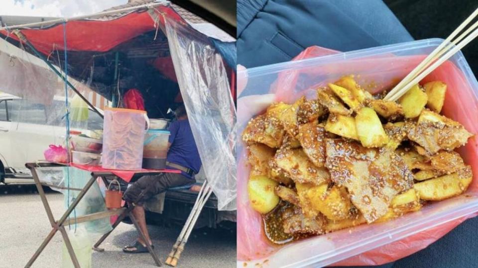 Chiew realised that the rojak stall owner had to use crutches to walk. — Picture via Facebook/chiewweicw 