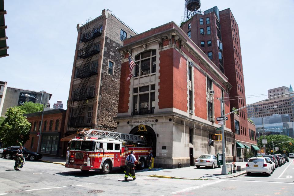 The iconic firehouse featured in "Ghostbusters."