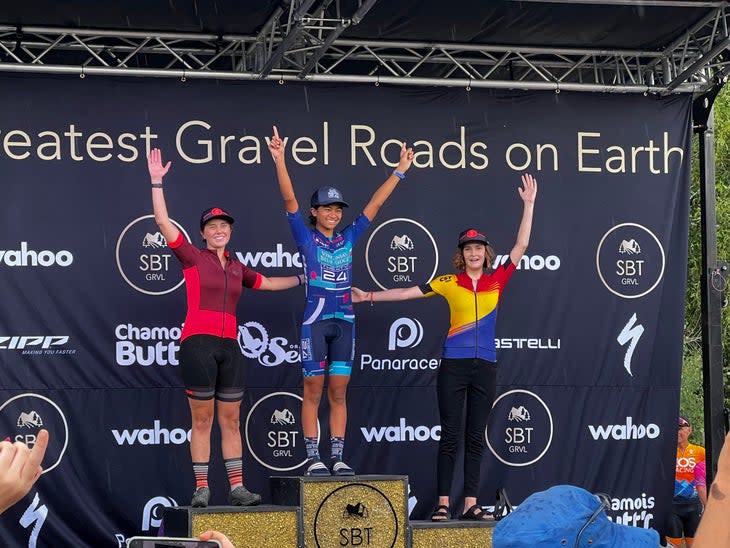 <span class="article__caption">Sarah Vargas from Rancho Palos Verdes, California, won the under-18 title on the red course over 60 miles and 3,600 feet of climbing.</span>