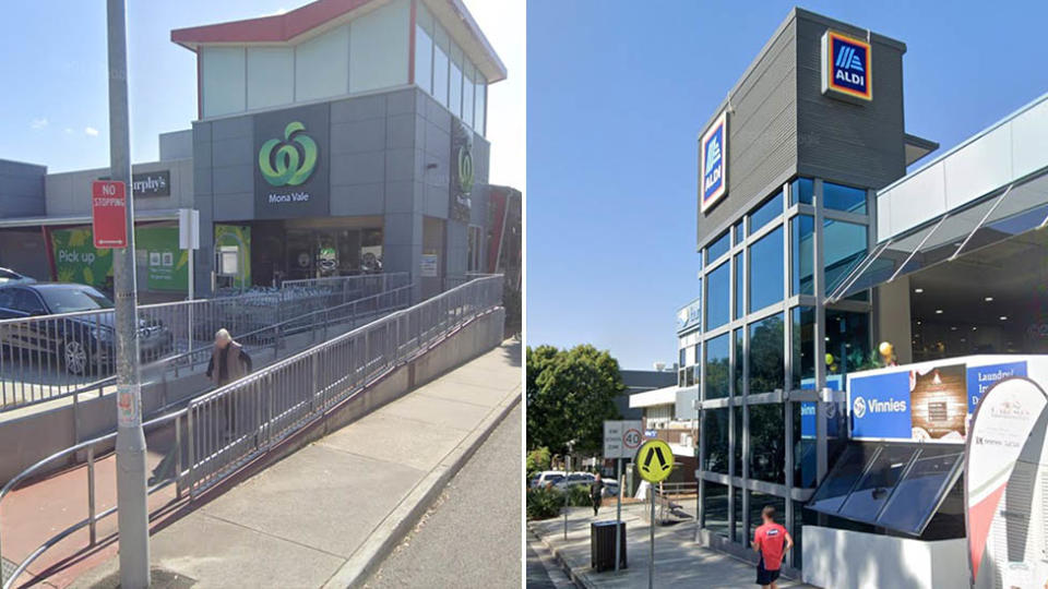 An Aldi and two Woolworths supermarkets on Sydney's Northern Beaches were visited by confirmed Covid cases. Source: Google Maps