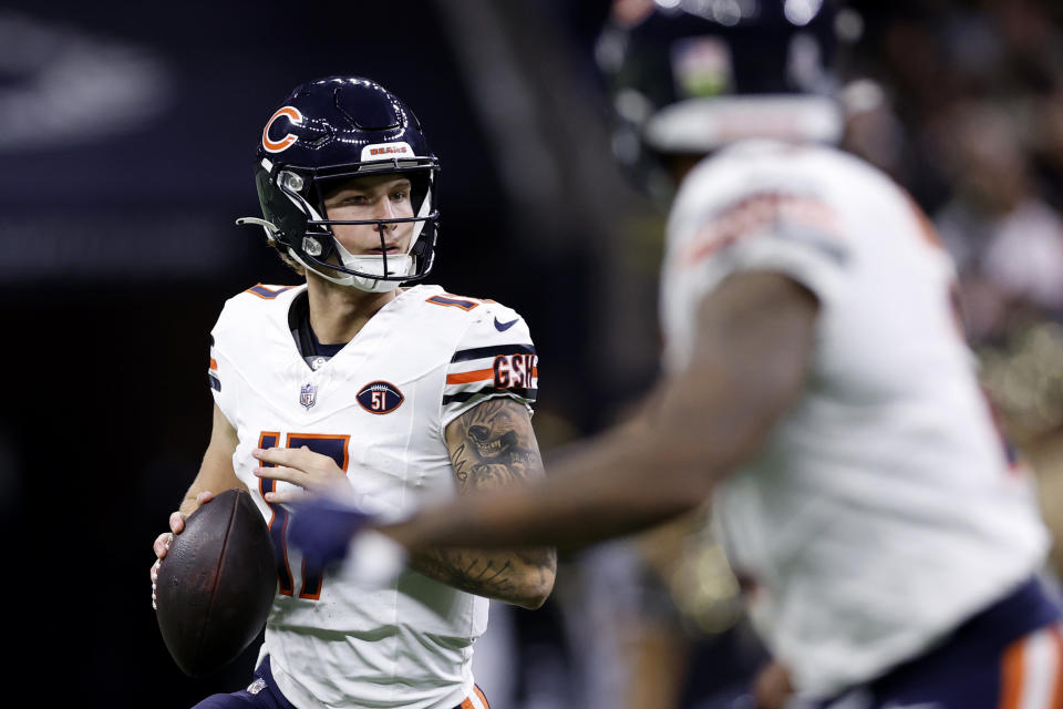 Tyson Bagent gets another start for the Chicago Bears on Thursday night. (Photo by Wesley Hitt/Getty Images)