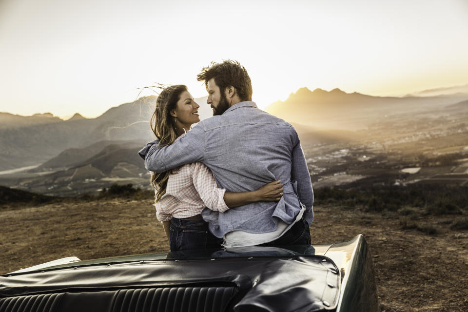 Stock photo of a couple on holiday in Africa. [Photo: Getty]