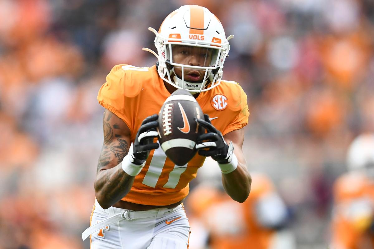 Tennessee Football Score Updates vs. South Carolina Jalin Hyatt's