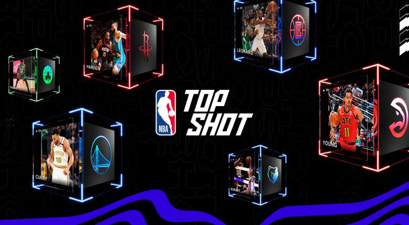 Images created for the launch of NBA Top Shot