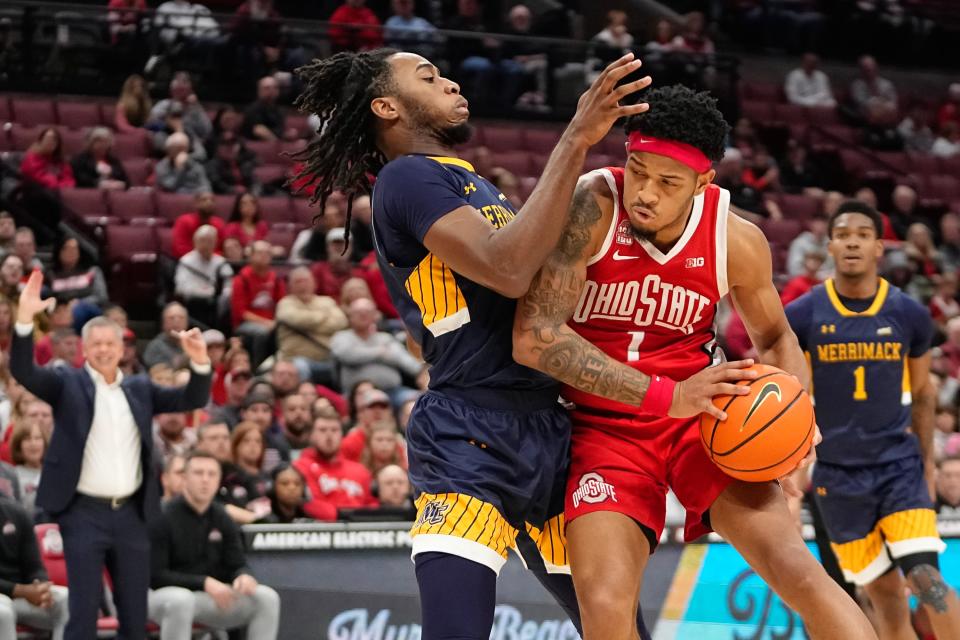 Roddy Gayle Jr. had 20 points, five rebounds, three assists and a steal in Wednesday's win over Merrimack.