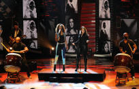 Amber Holcomb and Kree Harrison perform "Rumour Has It" on the Wednesday, April 24 episode of "American Idol."