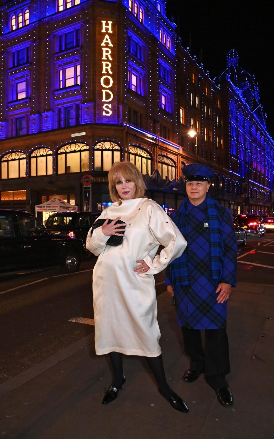 Joanna Lumley Burberry Harrods takeover