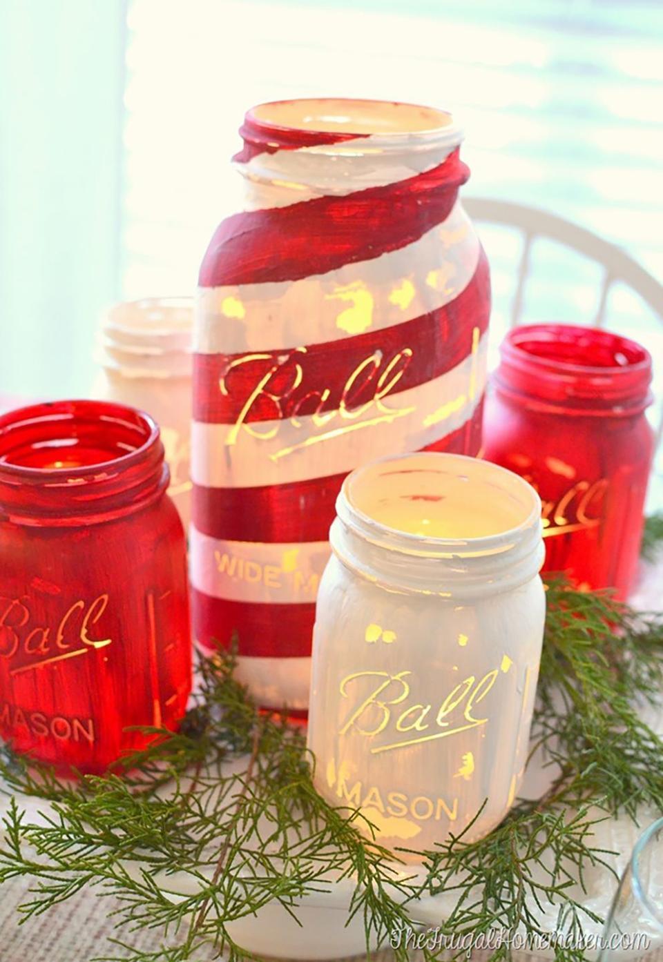 Candy Cane Luminaries