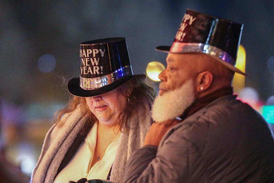 General scenes from Oak Ridge’s first New Year's Eve event sponsored by Free Medical Clinic featured a ball shaped liked an atom at A.K. Bissell Park in Oak Ridge, TN on Sunday, December 31, 2023.