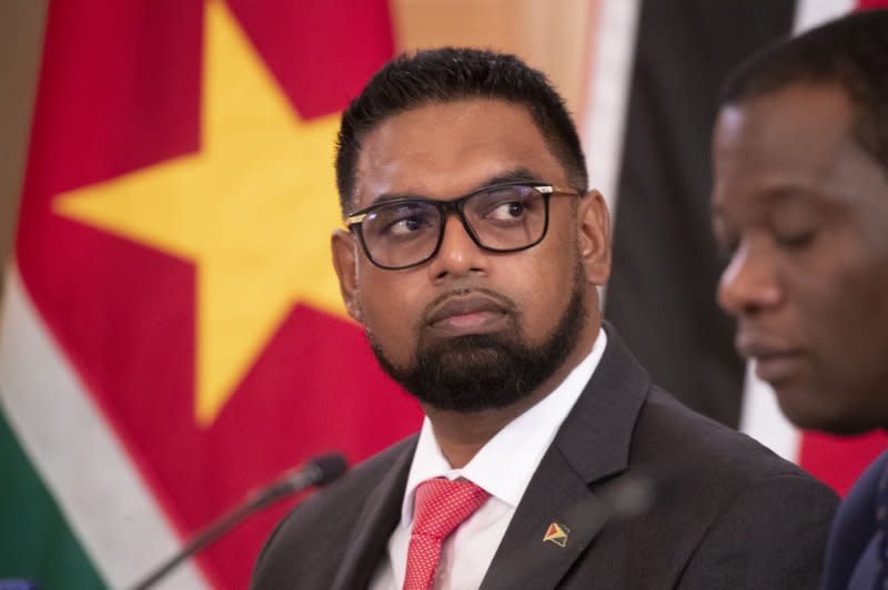 Guyana President of Guyana Irfaan Ali called Venezuela's announced Tuesday annexation of an oil-rich region of Guyana a direct threat to Guyana's territorial integrity, sovereignty and political independence. Photo by Michael Reynolds/UPI