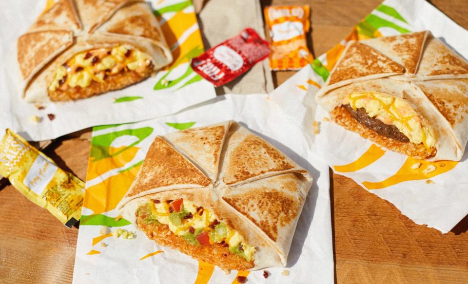 Taco Bell Breakfast Crunchwraps.