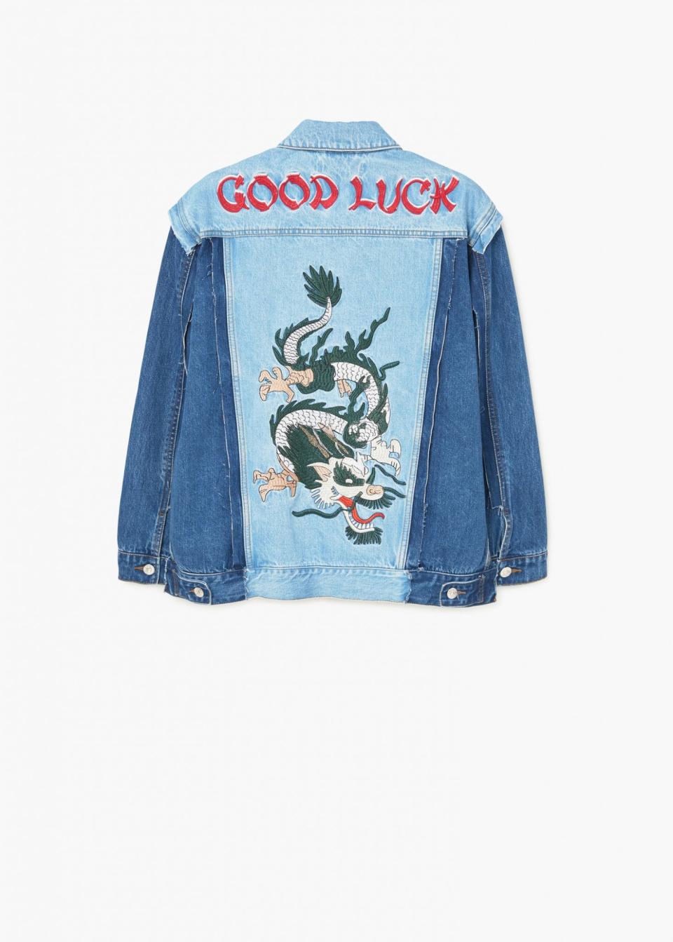 <p> <a rel="nofollow noopener" href="http://shop.mango.com/GB/p0/woman/clothing/jackets/biker-jackets/embroidered-denim-jacket?id=83075555_TM&n=1&s=search" target="_blank" data-ylk="slk:Mango, £69.99;elm:context_link;itc:0;sec:content-canvas" class="link ">Mango, £69.99</a> </p>