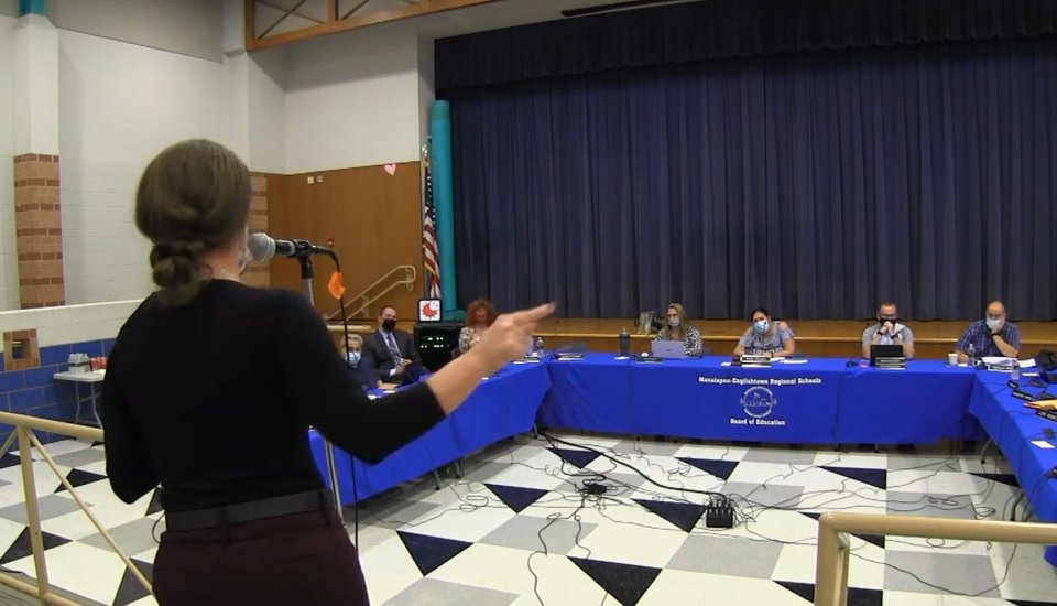 The Manalapan Board of Education's Sept. 21 meeting featured contentious moments.