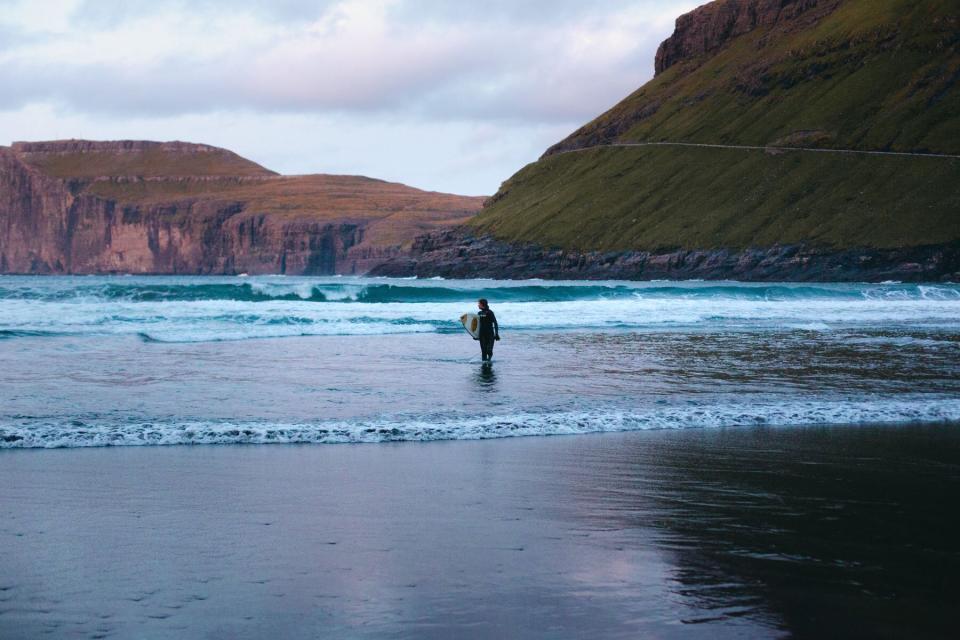 Surfing in the Faroe Islands