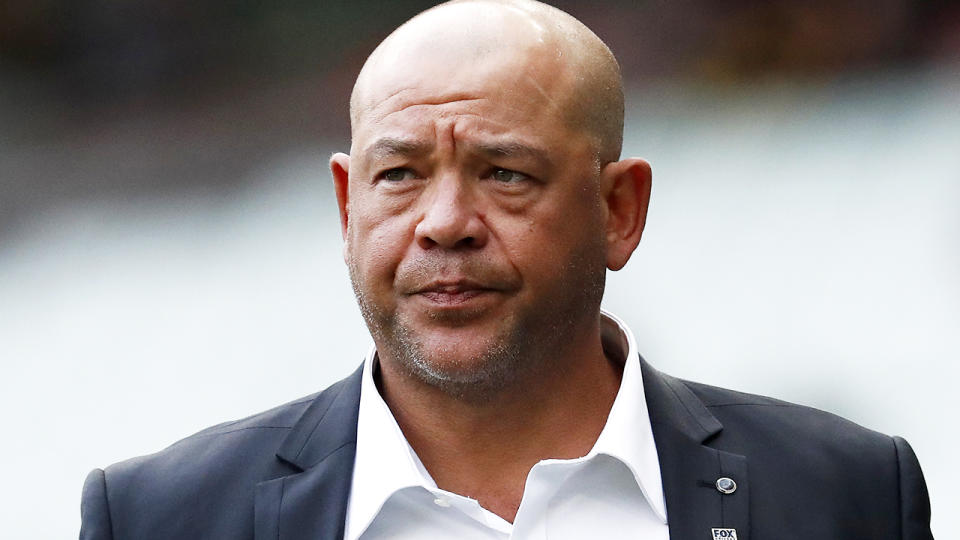 Andrew Symonds, pictured here at the state memorial service for Shane Warne in Melbourne.