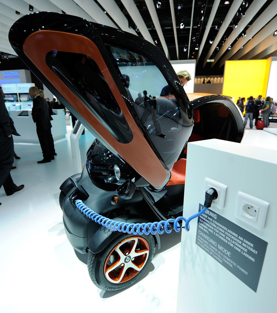 FRANKFURT AM MAIN, GERMANY - SEPTEMBER 14: A Renault concept car is pictured during the press days at the IAA Frankfurt Auto Show on September 14, 2011 in Frankfurt am Main, Germany. The IAA will be open to the public from September 17 through September 25. (Photo by Thorsten Wagner/Getty Images)