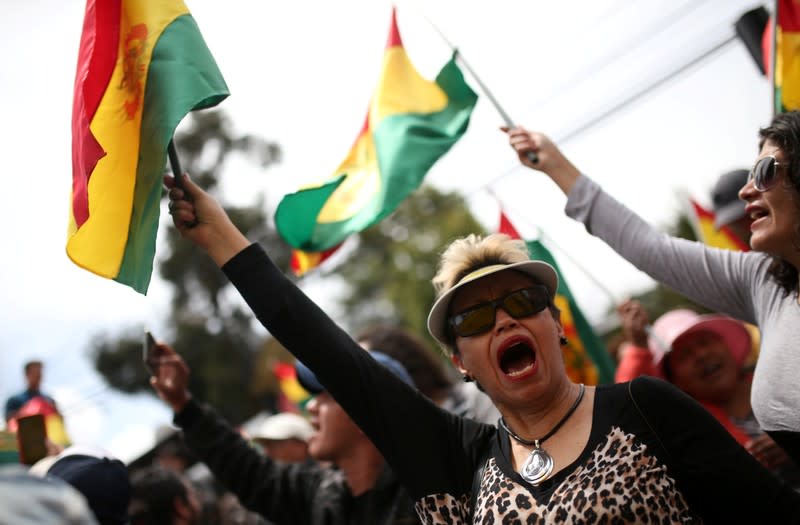 Protest against Bolivia's President Evo Morales in La Paz