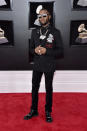 <p>Shy Glizzy attends the 60th Annual Grammy Awards at Madison Square Garden in New York on Jan. 28, 2018. (Photo: John Shearer/Getty Images) </p>