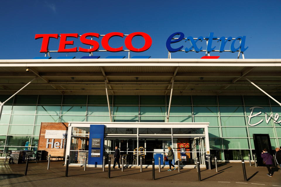 A general view of Tesco Extra store, in Warrington, Britain, January 13, 2022. REUTERS/Jason Cairnduff