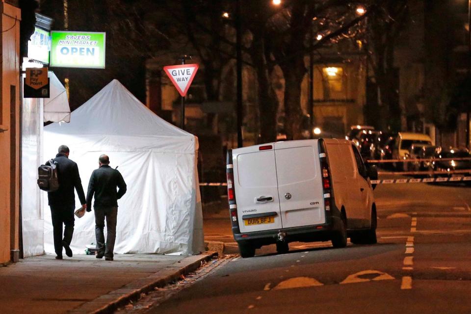 Police are the scene in Kentish Town, where a young man was stabbed to death: Nigel Howard