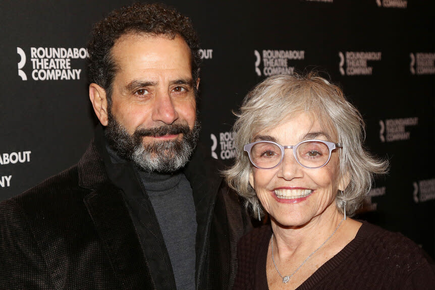 Tony Shalhoub and wife Brooke Adams pose at the opening night of 