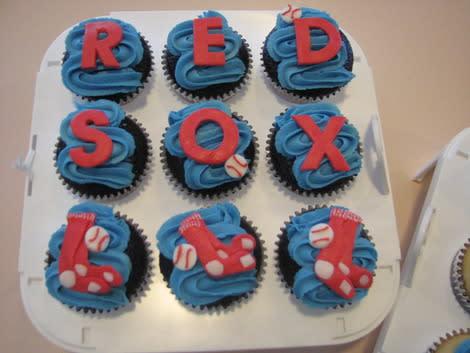 Red Sox Cupcakes