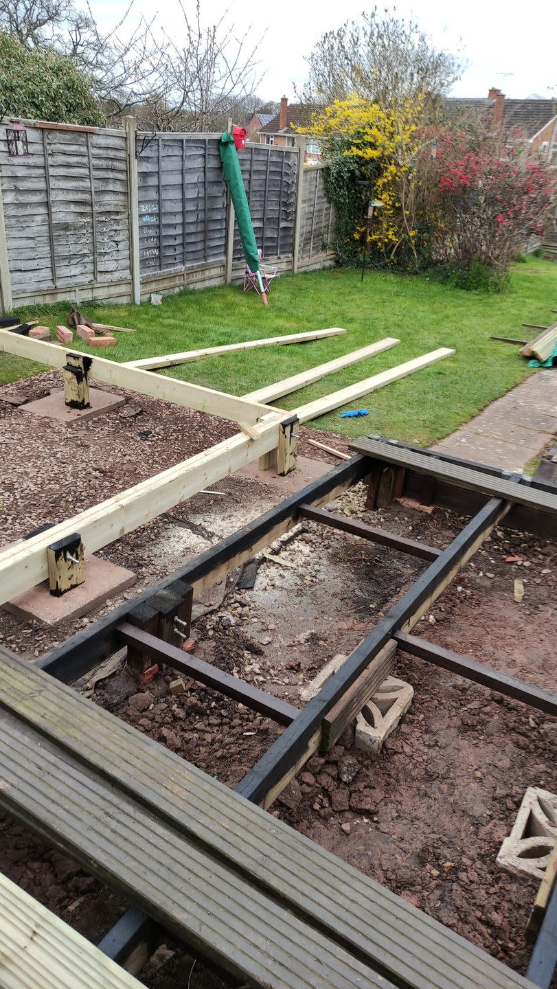 <p>Building your own patio is no easy feat, as Colin Daniel soon realised. Despite starting off well, Colin's frame collapsed and the boards had to be pulled up so the frame could be fixed. <br></p>