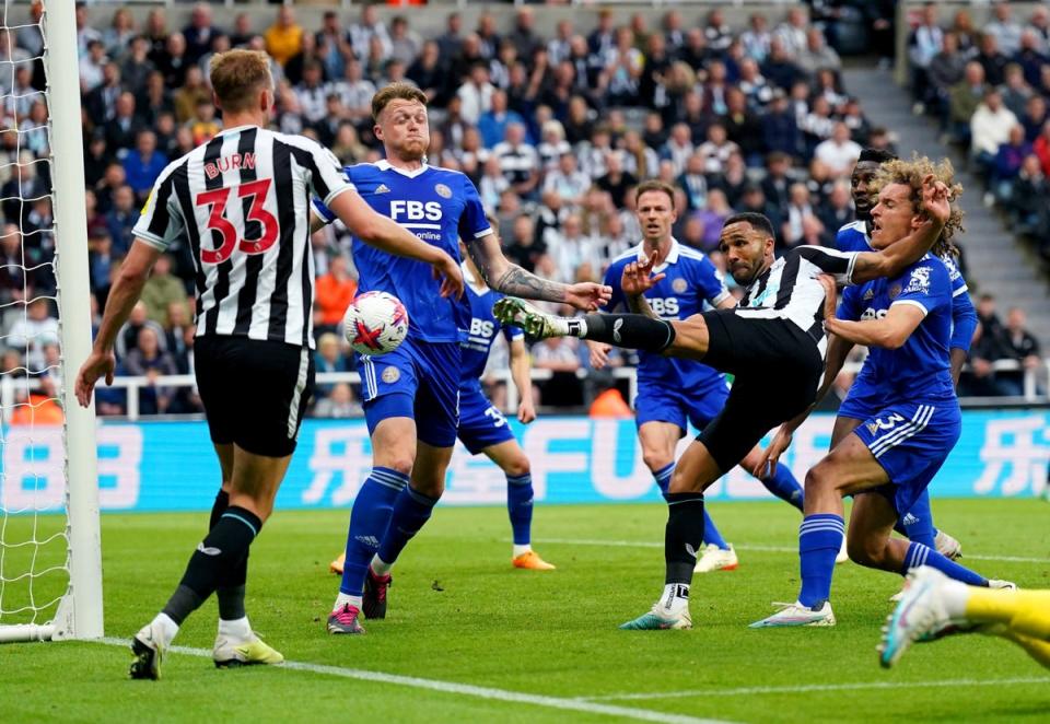 Callum Wilson hit the woodwork and had a shot cleared off the line (PA)