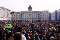 Protest against implementation of the COVID-19 health pass, in Trieste