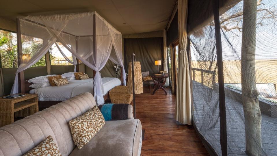 You’ll spend you nights at the luxe Shumba Camp. - Credit: Wilderness Safaris