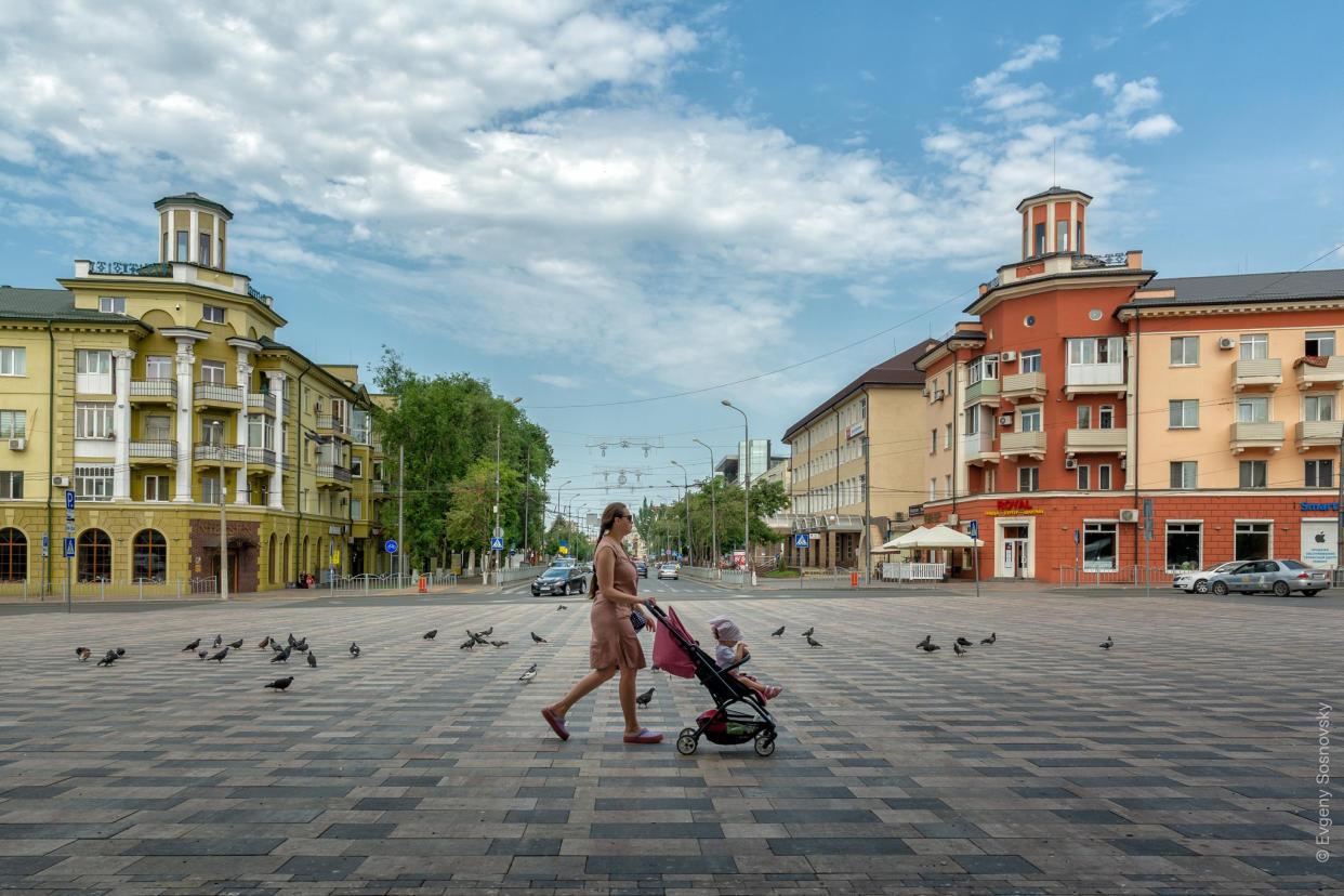 A portion of downtown Mariupol, Ukraine, before the war started. (Evgeny Sosnovsky)