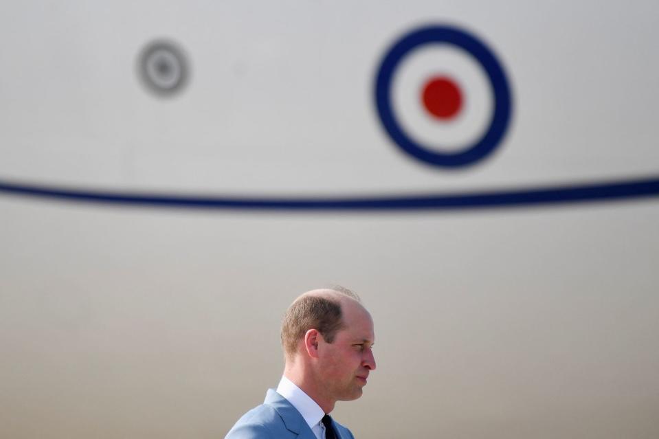 4) Prince William at the airport.