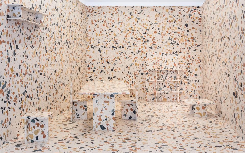 The 2014 debut of British designer Max Lamb’s Marmoreal terrazzo at Milan Furniture Fair - Delfino Sisto Legnani