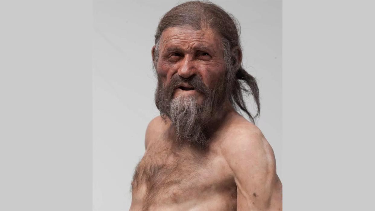  Iceman Ötzi reconstruction. 