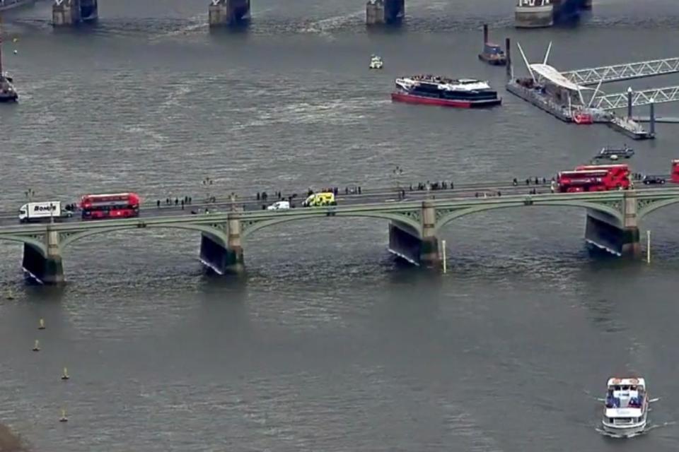 There were also reports of several people hit by a car on Westminster Bridge (BBC)