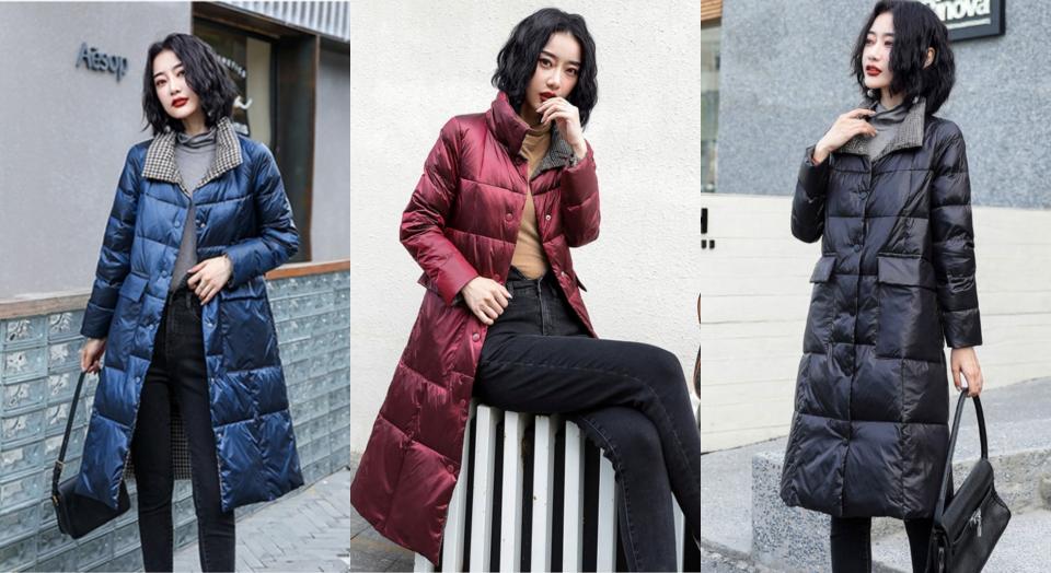 艾米蘭 羽絨大衣 外型剪裁潮流時尚，加上又輕又暖，只要一件套上就能舒適兼具有型又溫暖。