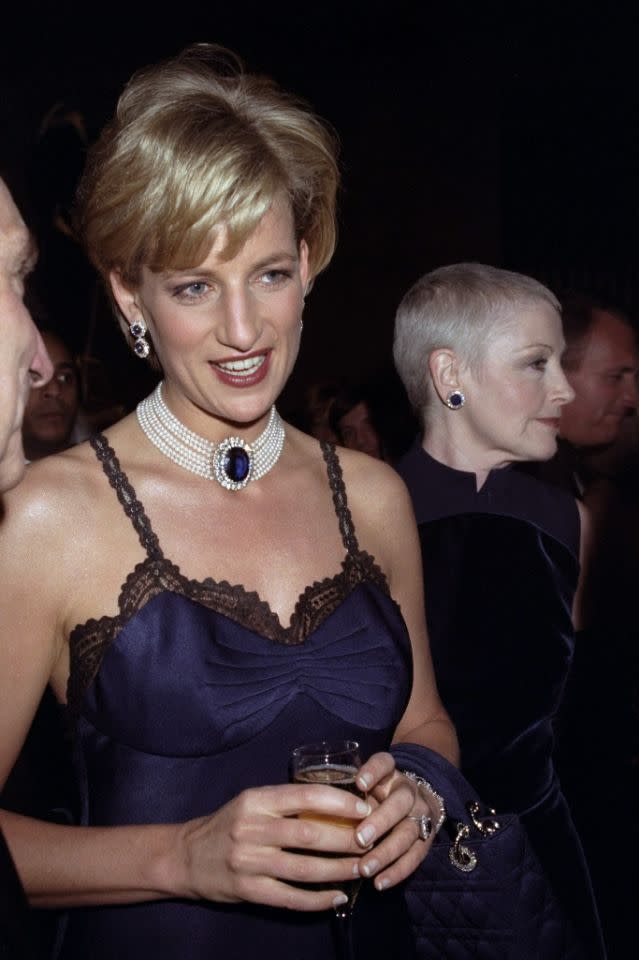 Diana, Princess of Wales, at the Met Gala, 1996